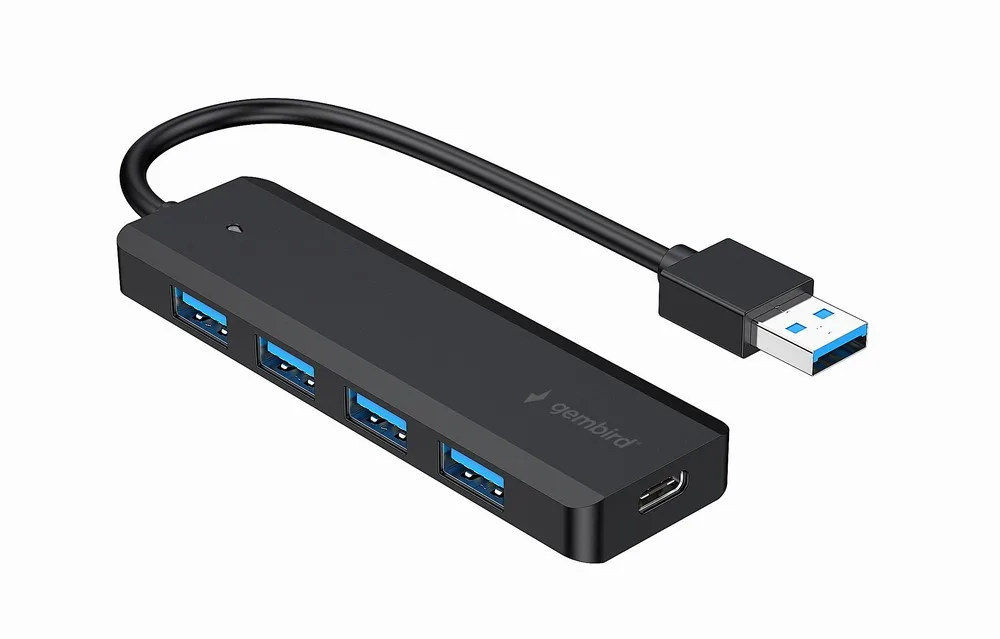 Gembird HUB USB черен 4xUSB 3.1 power option