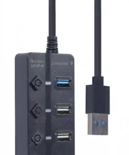 Gembird HUB USB черен 1xUSB 3.1 3xUSB 2.0 I/O