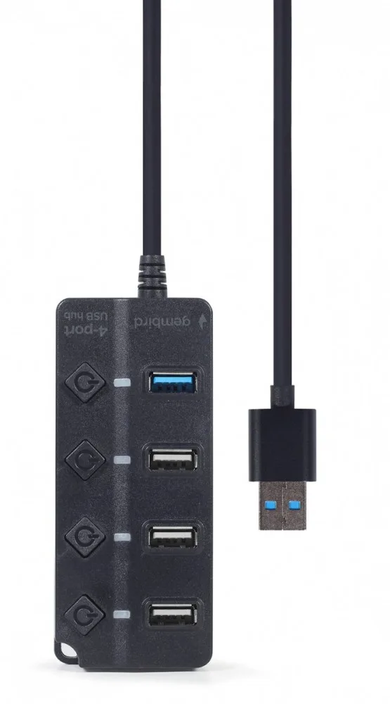 Gembird HUB USB черен 1xUSB 3.1 3xUSB 2.0 I/O - Image 3