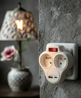 Maclean Splitter dual socket x2 USB MCE336 type E