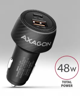 Alternative view of AXAGON Car chager PWC-PQ48 48W 2 ports, PD3.0 QC4+