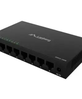 Alternative view of Lanberg Switch DSM1-1008 8×1Gb/s - Unmanaged Gigabit Ethernet Desktop, 12V (metal casing)