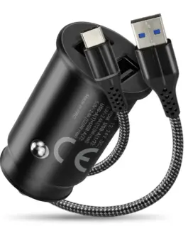 everActive зарядно за кола CC-25C 2XUS B 12W + CABEL USB-C