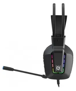 Alternative view of Defender Wiчервен слушалки with microphone gothic черен