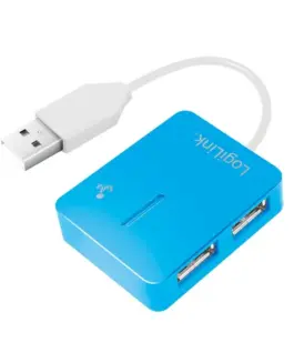 Alternative view of LogiLink HUB USB 2.0 4-port Smile - blue