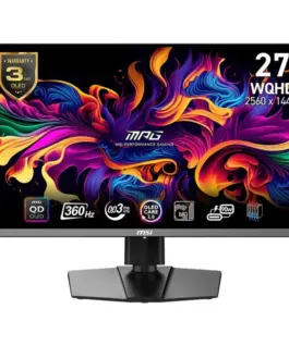 MSI Monitor MPG 271QRX QD-OLED 26.5 inches/LED/WQHD/FLAT/360Hz/черен