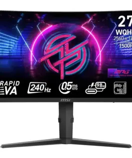 MSI Monitor 27 inches MPG 275CQRXF LED/QHD/Curved/240Hz/черен