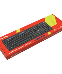 Клавиатура CANYON keyboard HKB-20 EN/BG Velvet Wired Black