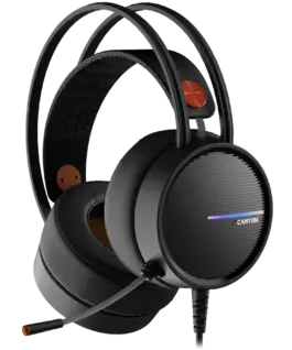 Геймърски слушалки CANYON INTERCEPTOR GH-8A Gaming headset 3.5mm jack plus USB connector for LED backlight adjustable mi