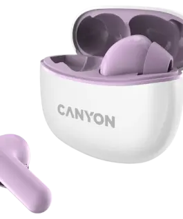 Bluetooth слушалки CANYON headset TWS-5 Purple