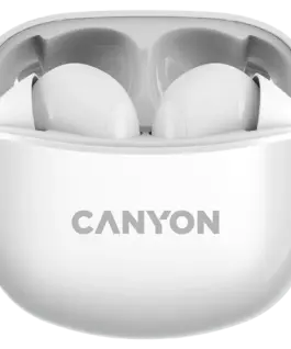Bluetooth слушалки CANYON headset TWS-5 White