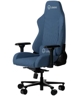 Alternative view of Геймърски стол LORGAR Ace 422, Gaming chair, Anti-stain durable fabric, 1.8 mm metal frame, multiblock mechanism, 4D armrests, 5 Star aluminium base, Class-4 gas lift, 75mm PU casters, Blue
