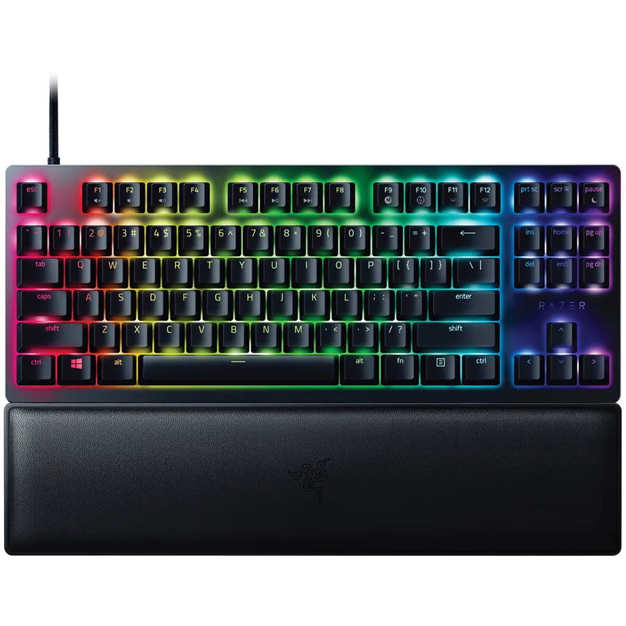 Геймърска клавиатура Razer Huntsman V2 Tenkeyless Optical Gaming Keyboard (Clicky Optical Switch) US Layout Doubleshot P