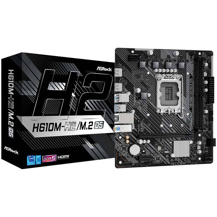 Дънна платка ASROCK H610M-H2/M.2 D5 mATX LGA1700 DDR5