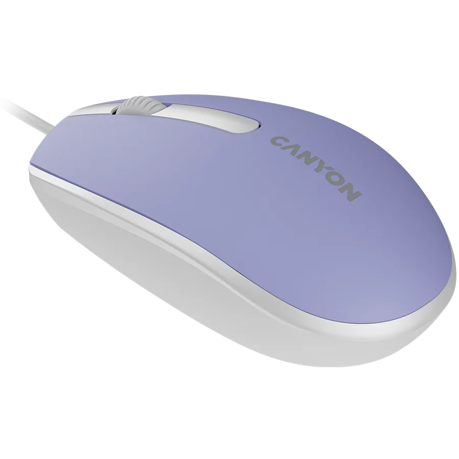 Мишка за компютър CANYON mouse M-10 Wired Lavender - Image 64
