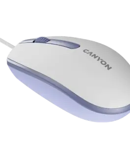 Мишка за компютър CANYON mouse M-10 Wired White Lavender
