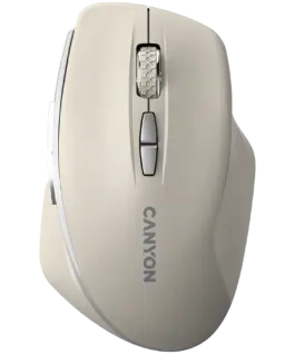 Безжична мишка CANYON mouse MW-21 BlueLED 7buttons Wireless Cosmic Latte