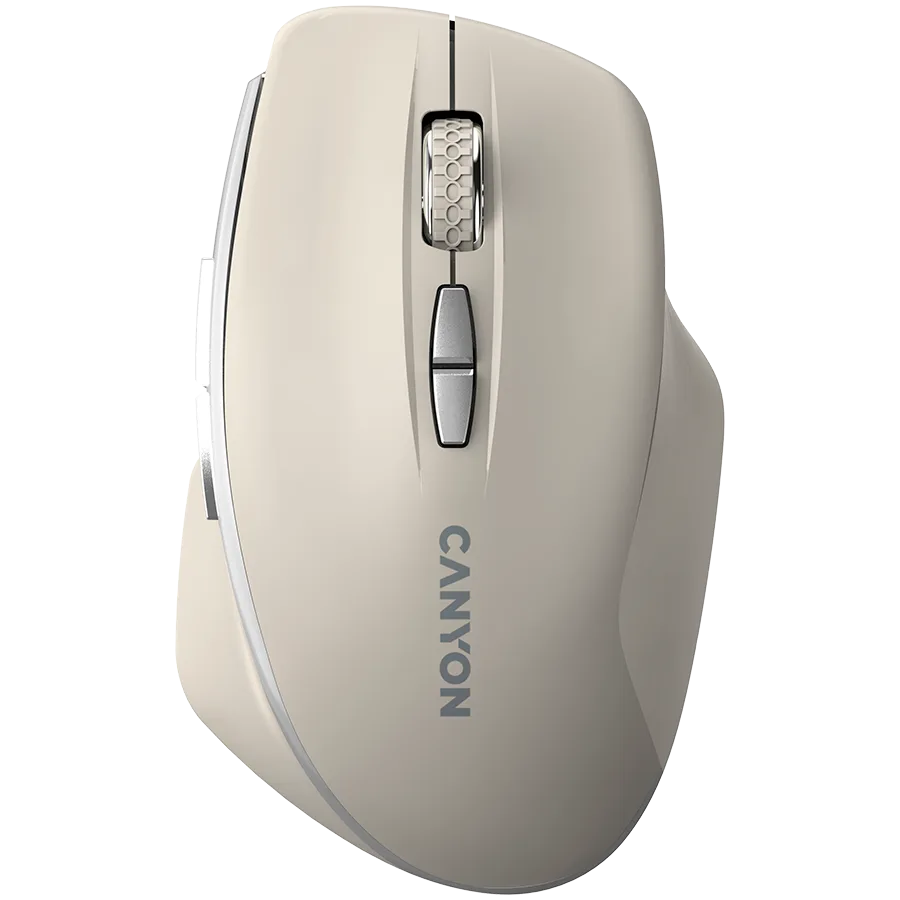 Безжична мишка CANYON mouse MW-21 BlueLED 7buttons Wireless Cosmic Latte