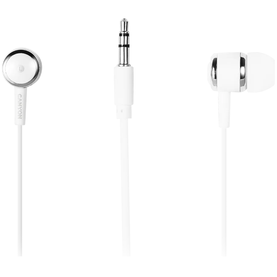 Слушалки CANYON Stereo earphones with microphone, White - Image 47