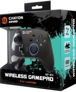Геймпад CANYON gamepad GP-W3 Android/Nintendo/PC/PS3 Wireless Black