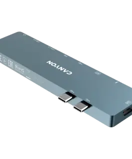 Alternative view of USB хъб CANYON hub DS-8 8in1 Thunderbolt 4k Space Grey