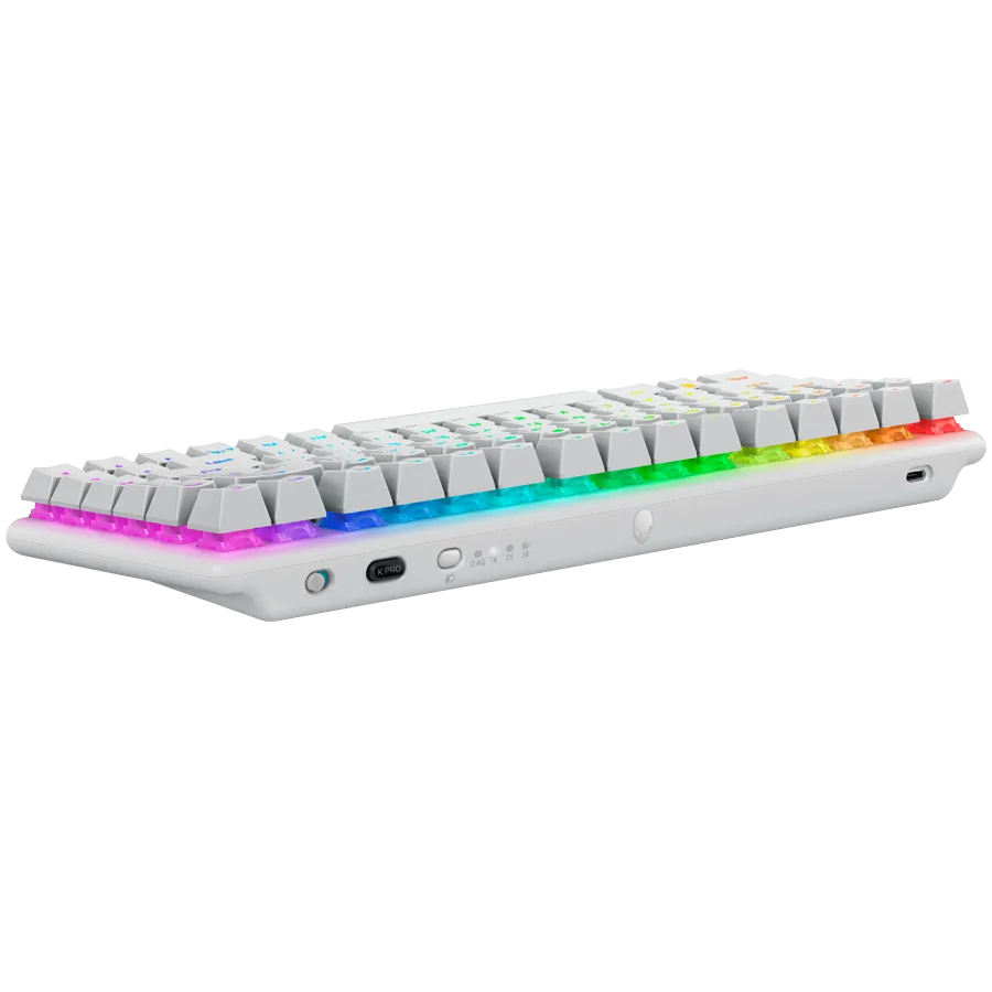 Геймърска клавиатура Alienware Pro Wireless Gaming Keyboard - US (QWERTY) (Lunar Light) - Image 12