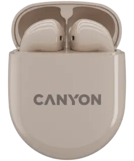 Bluetooth слушалки CANYON headset TWS-6 Beige