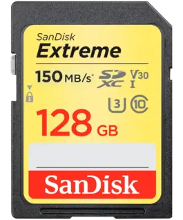 Карта памет SANDISK Extreme 128GB SDXC Memory Card + 1 year RescuePRO Deluxe up to 180MB/s & 90MB/s Read/Write speeds UH