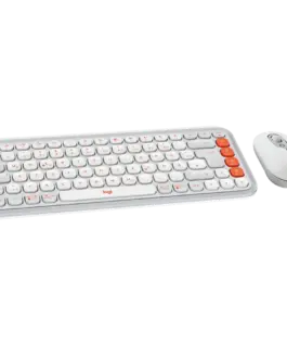 Клавиатура LOGITECH POP ICON COMBO – OFF WHITE – US INTL – BT –