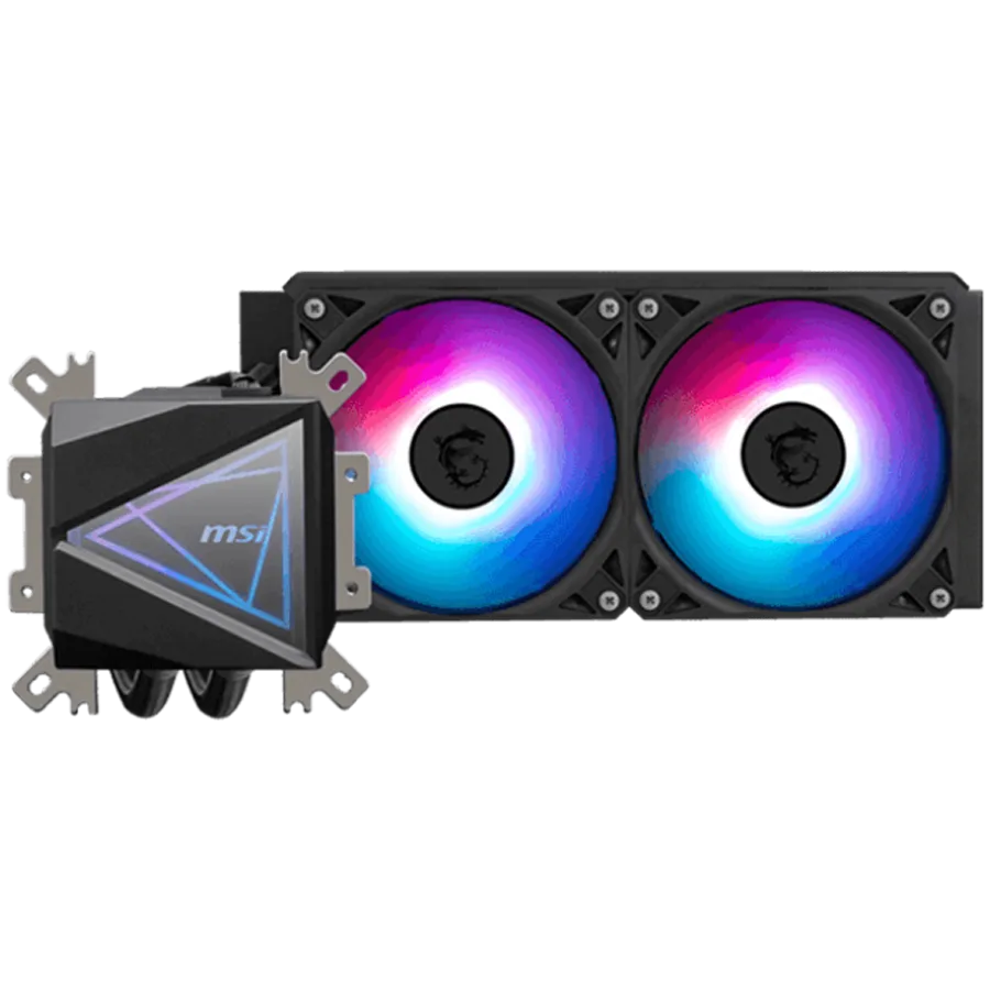 Охладител за процесор Охладител MSI MAG CORELIQUID I240 2x 120mm ARGB Fans Aluminium Radiator Loop Dynamic Bearing Intel