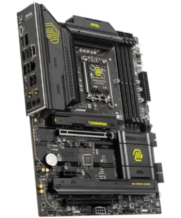 Alternative view of Дънна платка MSI MAG B860 TOMAHAWK WIFI, ATX, LGA 1851, 4x DDR5 Dual Channel DDR5 up to 9200(OC)MHz, 2x PCIe x16 slot, 3x M.2 slot, 4x USB 2.0, 4x USB 10Gbps, 1x USB 10Gbps Type-C, 1x USB 40Gbps Type-C, HDMI, DP, 7.1 HD Audio, 5G LAN, WiFi, BT, 3Y