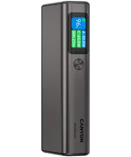 Външна батерия CANYON power bank OnPower 230 TFT 20000 mAh PD130W Dark