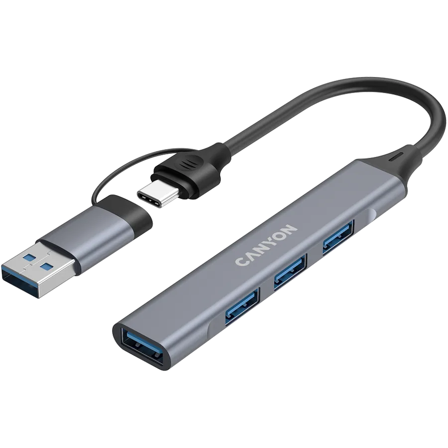 USB хъб CANYON hub DS-02 4in1 USB-A/C Grey - Image 53