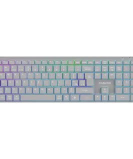 Клавиатура CANYON keyboard HKB-W11 UK/US RGB Dual Mode Wireless Grey