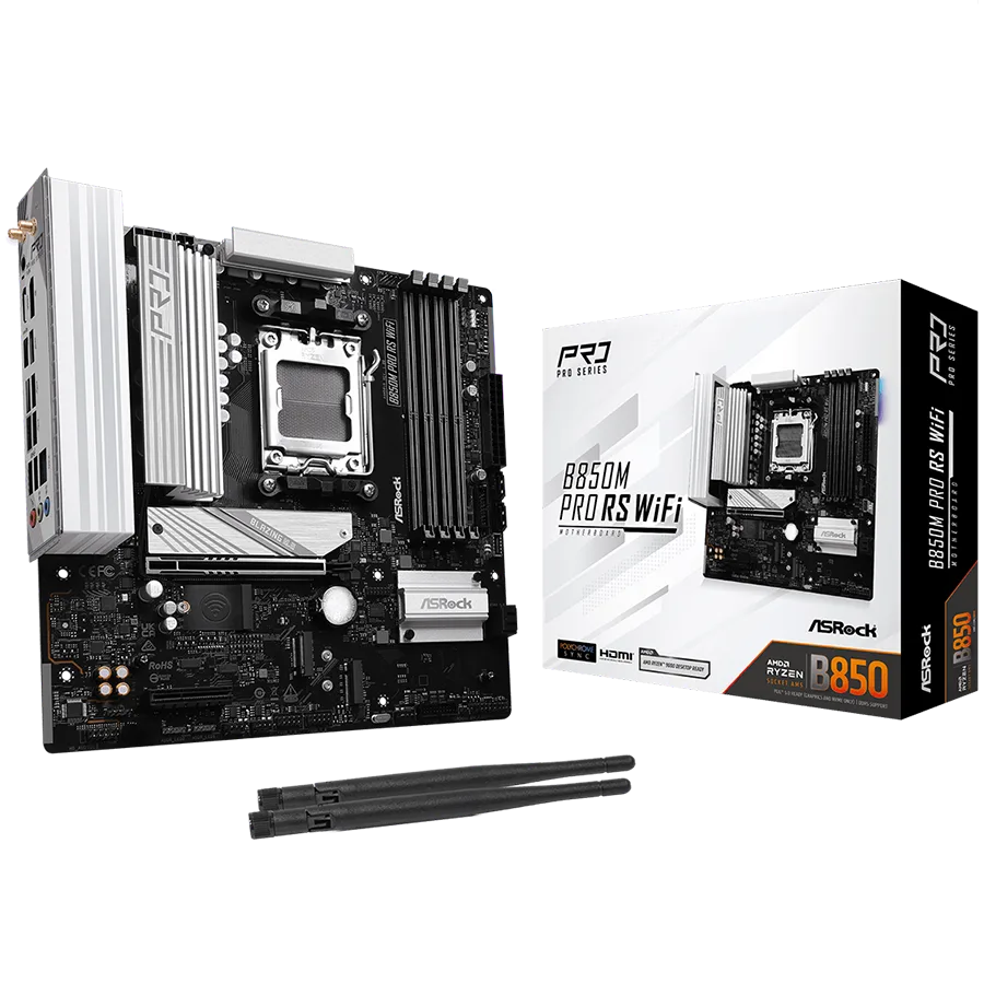 Дънна платка ASROCK B850M Pro RS WiFi mATX AM5 DDR5