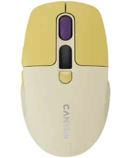 Безжична мишка CANYON mouse MW-26 LCD Silent Dual Mode Wireless Yellow