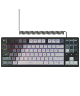 Alternative view of Геймърска клавиатура LORGAR Azar 514TKL, Wired RGB mechanical gaming keyboard, white, EN layout