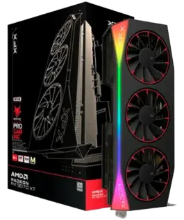 Видео карта XFX Mercury AMD Radeon RX 9070XT OC Magnetic Air Edition with RGB 16GB GDDR6 HDMI 3xDP AMD RDNA