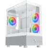 Кутия за компютър Alphard M Arctic (WH MATX U3x1 & U2x2 2PCS TG 3PCS G20A Arctic Reverse & 1PC G20A Arctic ARGB