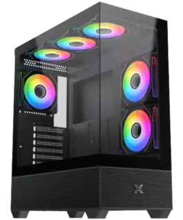 Кутия за компютър Alphard (BK EATX U3x1 & U2x2 Front & Left Seamless TG 5PCS G20A Reverse & 1PC G20A ARGB Remote Control