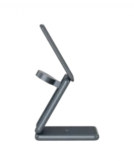 Alternative view of Зарядно за мобилен телефон CANYON Foldable wireless charger OnCharge 309 15W 3in1 Metal