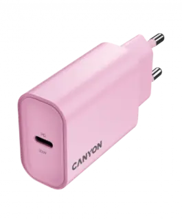 Alternative view of Зарядно за мобилен телефон CANYON charger OnCharge 30CL Max Power 30W 1xPD EU Pink