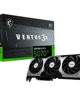 Видео карта MSI Video Card Nvidia GeForce RTX 5070 Ti 16G VENTUS 3X OC (16GB GDDR7/256bit PCI-E Gen5 3x DP 2.1 1x HDMI 2
