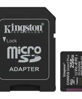 Карта памет Kingston 256GB microSDXC Canvas Select Plus Gen3 150MB/s A1 Card + Adapter