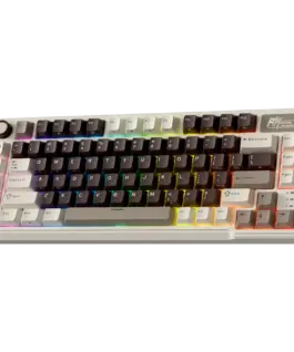 Геймърска клавиатура ROYAL KLUDGE RK L75 Mocha Grey Gaming Keyboard Cream