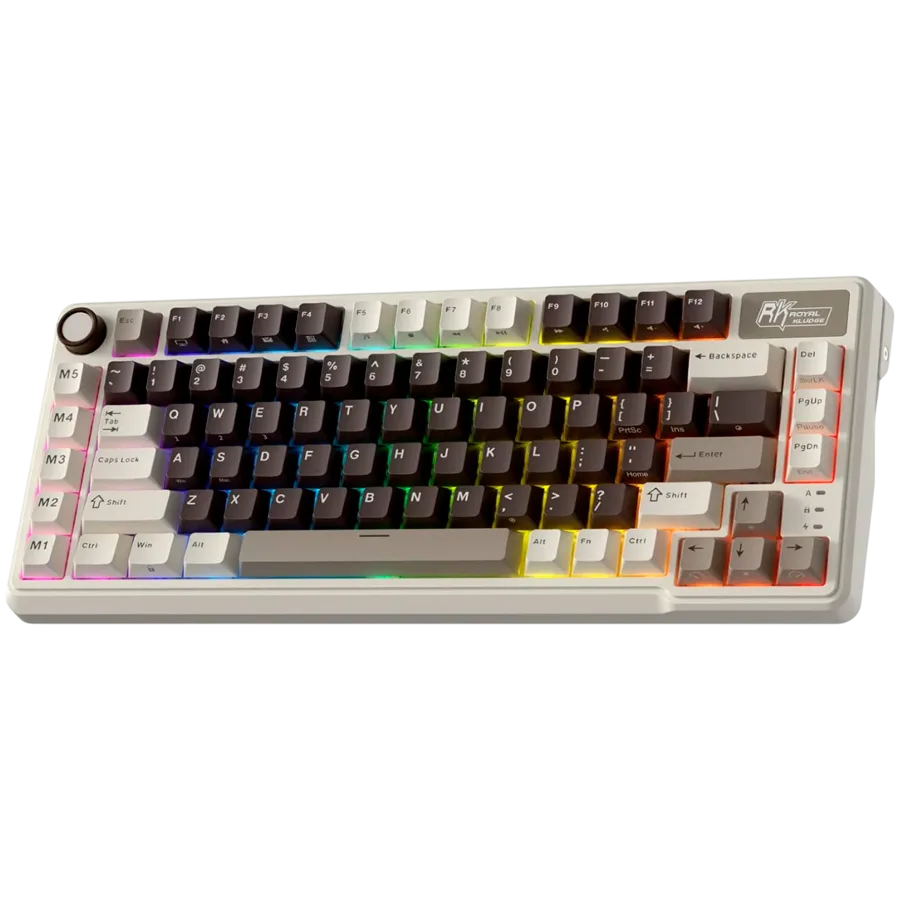 Геймърска клавиатура ROYAL KLUDGE RK L75 Mocha Grey Gaming Keyboard Cream switch - Image 28