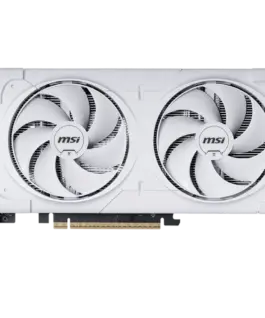 Alternative view of Видео карта MSI Video Card NVIDIA GeForce RTX 5060 Ti 8G VENTUS 2X OC WHITE PLUS, 8GB GDDR7, 128-bit, 2617 MHz Boost, 4608 CUDA Cores, PCIe 5.0 (x8), 3x DP 2.1b, HDMI 2.1b, RAY TRACING, Dual Fan, 180W TDP, 8-pin PCIe Power, G-SYNC, 2-Slot, 3Y
