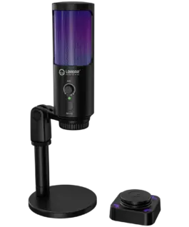 Геймърски микрофон LORGAR SMP40 RGB Microphone with external mute button and metal stand