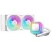 Охладител за процесор Охладител DeepCool LE240 WH V2 240mm CPU Liquid Cooler 2x120mm PWM ARGB Fans ARGB block White LGA1