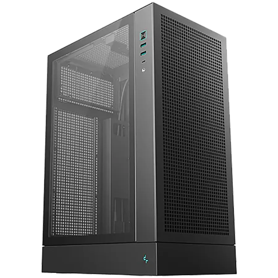 Кутия за компютър DeepCool CH170 PLUS Mini Tower Mini-ITX/Micro-ATX 2xUSB3.0 1xType-C Gen 2 1xAudio/Mic Mesh Panel Black